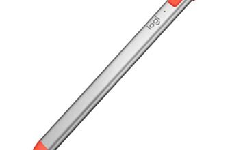 Logitech Crayon Digital Pencil for Education, matita digitale per tutti gli iPad (versioni 2018 e successive) tecnologia Apple Pencil, design anti-rotolamento e punta intelligente dinamica – Argento