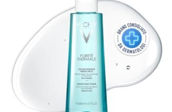Vichy Pureté Thermale, Tonico Perfezionatore, Per Pelli Sensibili, Pori Ridotti e Pelle Pulita e Rinfrescata, Con Vitamina E, Glicerina e Acqua Termale di Vichy, 200 ml