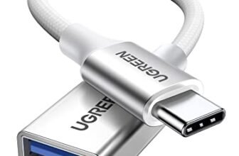 UGREEN Cavo OTG Type C a USB 3.0 Adattatore Tipo C Maschio a Femmina 5 Gbps Nylon Intrecciato Compatibile con iPhone 17 PRO Max Air iPad MacBook 2024 Galaxy S24 Huawei Xiaomi (Argento)