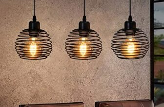 ZMH lampadario vintage lampada a sospensione camera – lampadari in ferro portalampada E27 3 luci industriale design arredamento casa per cucina cameretta salotto e tavolo da pranzo