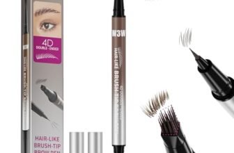 W3W 4D matita sopracciglia make up, penna sopracciglia effetto pelo,matita sopracciglia microblading,waterproof eyebrow pencil,4D Quadrato angolato + Ultra-Fine,02 Medium Brown(Marrone medio)