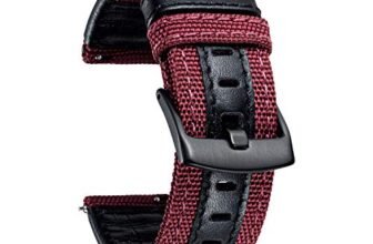 20mm Cinturino Orologio in Tela compatibile con Samsung Galaxy Watch 3 41mm/Active2 40mm 44mm/Gear S2 Cinturini compatibile con Huawei compatibile conGarmin Vivoactive 3/Forerunner