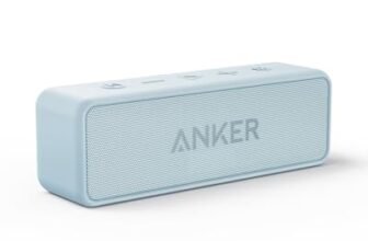 Anker Soundcore 2 Portable Bluetooth Speaker with 12W Stereo Sound, BassUp, IPX7 Waterproof, 24-Hour Playtime, Wireless Stereo Pairing, Speaker for Home, Outdoors, Travel