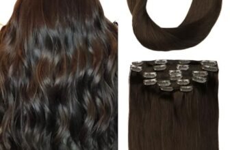 Sindra Extension Capelli Clip Umani Estensioni 40cm 100g 6PCS Marrone Scuro Lisci Veri Umani Estensioni Naturali Capelli Extension con Clip(clip#2-40cm)