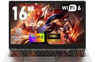 NAIKLULU 16 Pollici Gaming Laptop PC Portatile R7 5825U Processore (2,0 a 4,5 Ghz), 32GB RAM 1TB SSD 2026 Computer Portatile Gamer, 51.97Wh/Tastiera Retroilluminata/Tipo-C