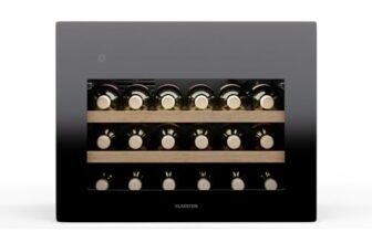 KLARSTEIN Rhone 28 Uno Cantinetta Vino – 28 Bottiglie, 1 Zona, 5-20°C, LED, Porta Push-to-Open UV, Silenziosa, Cantinetta per Vino