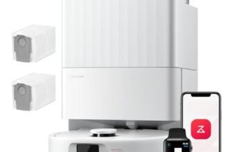 roborock QV 35A Set Robot Aspirapolvere, Antigroviglio, 8000Pa, Panno Sollevabile, Autolavaggio, Asciugatura ad Aria, Stazione Tutto in Uno, Evitare Ostacoli, Strategie di Pulizia dei Tappeti, Bianco