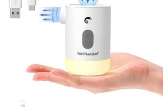 FLEXTAILGEAR MAX PUMP 2 PRO, 4.5 kPa Pompa Elettrica Portatile, Lampada Campeggio, Adjustable Camping Lantern, Gonfiaggio/Sgonfiaggio Rapidi, per Letto ad Aria, Sacchetto Sottovuoto