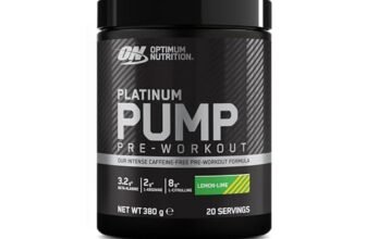 Optimum Nutrition ON Platinum PUMP Pre-Workout, Integratore Alimentare Pre-Workout Intenso Senza Caffeina con Fruitflow, Beta-Alanina, L-Arginina, L-Citrullina, Gusto Lime, 20 dosi, 380 g