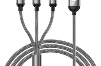 Multi Cavo di Ricarica,3 in 1 Multiplo Cavo USB Type-C 1.2M Ricarica Rapida Filo Caricabatterie Nylon Intrecciato Cavetto Micro USB Tipo C Lightning per Samsung iPhone Huawei Redmi OPPO Android LG PS5