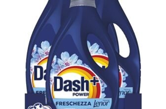 Dash Power Detersivo Liquido Lavatrice, 80 Lavaggi (4×20), Freschezza Di Lenor, Risveglio Primaverile, rimuove addirittura gli odori di sudore vecchi di 7 giorni, per una pulizia impeccabile