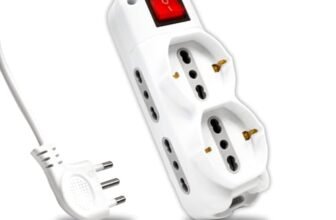 Multipresa con Cavo 1,5mt 4 Prese Laterali 10/16A Bipasso 2 Frontali 10/16A Bipasso Shuko Interruttore e Spina 16A