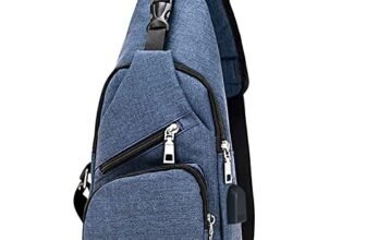 flintronic Zaino Monospalla Sling Bag, Borsa a Spalla Uomo, Borsello Tracolla (includere 1 Cavo USB)