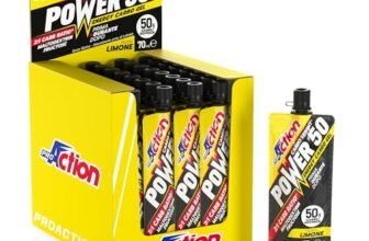 ProAction Carbo Sprint Power 50 Carbo Gel 50g | Gel Carboidrati 2:1 con Maltodestrine e Ciclodestrine Altamente Ramificate per Ciclismo Endurance | 70 ml per Stick | Box da 32 pz