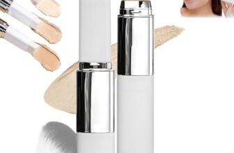 Stick Fondotinta Coreano Cambia Colore con Pennello – Fondotinta Stick 2 in 1, Texture Idratante, Coprenza Naturale, Effetto Uniforme e Luminoso a Lunga Tenuta (Chiaro)