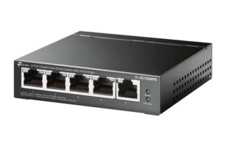 TP-Link TL-SG105MPE Switch PoE+ Gestito Gigabit Ethernet, 5 Porte Gigabit, 4 PoE+, VLAN, QoS, Easy Smart, 30W per Porta PoE, 120W su Tutte le Porte, 802.3af/at, Adatto per Casa, Ufficio, Plug&Play