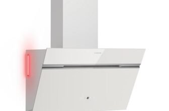 Klarstein Alina – Cappa da Cucina, 60cm, 520 m³/ora, Touch Control, Efficienza Energetica: A++, Cappa con LED, Silenziosa: 52 dB, Scarico & Ricircolo, Bianca