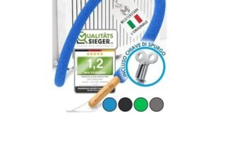 l’ORIGINALE Pulisci Termosifoni Lunga 115cm I Spazzola per Pulire Termosifoni senza Graffi I Spazzola Pulizia Termosifoni con Copertura Lavabile I Spazzola per Radiatori per Tutti i Radiatori (Blu)