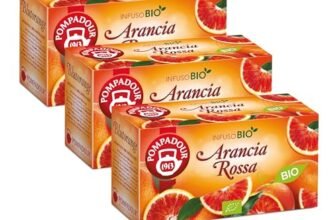 Pompadour, Infuso Arancia Rossa BIO, 54 Filtri (3 Confezioni da 18 Filtri), Frutatto e Dissetante, Senza Lattosio, Glutine e Allergeni