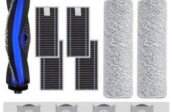 Spofan X9 Accessori di Ricambio Compatibili con ECOVACS DEEBOT X9 PRO OMNI Robot Aspirapolvere, 1 Spazzola Principale, 4 Filtri, 4 Spazzole Laterali, 2 Panni Roller, 4 Sacchetti Antibatterici