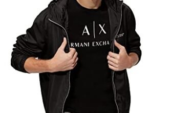 ARMANI EXCHANGE Collo Rotondo Logo, T-shirt, Uomo, Nero (Black 1200), M