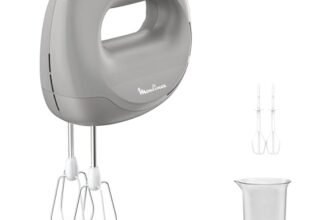 Moulinex Easy Max, Sbattitore Elettrico Compatto, 5 Velocità, 300 W di Potenza, Colore Pepper, Accessori Lavabili in Lavastoviglie, HM262B