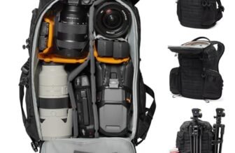 Lowepro ProTactic BP 350 AW III Zaino Professionale per Fotocamera, Accesso Multiplo, DSLR/Droni/Mirrorless, Laptop fino a 14′, Copertura Antipioggia, per Fotografi e Videografi, Capacità 17L