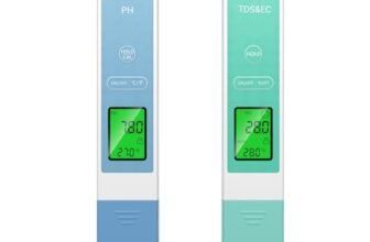 Forever Speed Misuratore pH Acqua 4 in 1, Misuratore di pH Digitale pH/TDS/EC/Termometro con Avvisi Emoji, TDS Tester di Acqua per Acqua Potabile, Piscina, Acquario, Idroponica