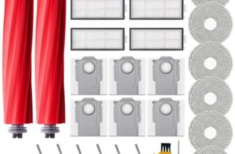 Homruich 28 pezzi di Accessori per Roborock QV 35A / QV 35S / QR 798 / QR 598 robot, 2 Spazzole Principali, 6 Asciugamani, 6 Filtri, 6 Sacchi di Polvere, 6 Spazzole Laterali, 2 Utensili di Pulizia