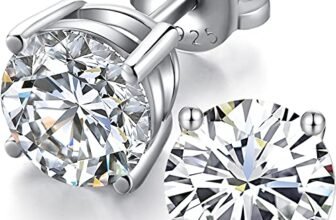 Orecchini Uomo Diamanti Argento 925 Donna Zirconi Diamante Orecchino Uomo Brillante Diamante Brillanti Orecchini