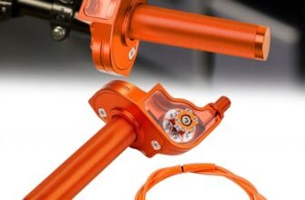 BIUGERCN Gas Rapido Domino Moto 7/8” 22mm Manopole Acceleratore Quick Draw Regolabile Universale per EXC SX XC EXC-F XC-W 50-250cc DRZ 400 Pit Dirt Bike Scooter Arancione