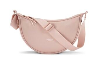 LARKSON Borsa a Tracolla Donna Rosa – Solveig Small – Borsetta Mezzaluna – Borse a Spalla Piccola Elegante e Casual – Regolabile Marsupio alla Moda – Impermeabile