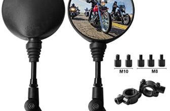 Specchietti Moto, 1 Pair Retrovisore, 7/8″ 22mm Omologati Universali, Manubrio, con 8mm / 10mm Filettato, per Scooter Cruiser