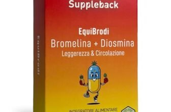 Suppleback Bromelina + Diosmina – Integratore Alimentare con Centella Asiatica e Rusco – 60 Capsule Vegetali – Enzima da Ananas – Made in Italy