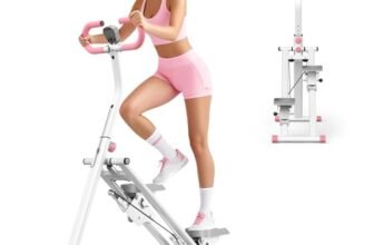 Stepper 2025 per esercizi da palestra a casa, macchina da arrampicata verticale con resistenza regolabile a 3 livelli, trasmissione incrociata con schermo LCD, pedale portatile pieghevole, manubrio