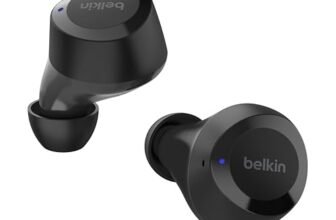 Belkin SoundForm Bolt Auricolari True Wireless, Earbud Wireless con 28 Ore di Batteria, Modalità Mono, Resistenza a Sudore e Acqua, IPX4, Cuffie Bluetooth con Microfono