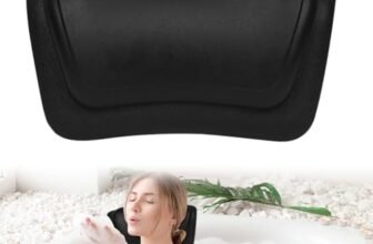 Cuscino per vasca da bagno con ventose nero, comodo tappetino idromassaggio, vasca idromassaggio, vasca idromassaggio, vasca idromassaggio, cuscino ergonomico per vasca da bagno (nero)