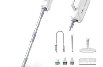 Scopa a vapore multifunzionale Ariceck FV07 – Disinfezione al 99,9%, tempo di Riscaldamento 15 secondi, per pavimenti duri e tappeti