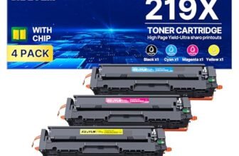 KUPYLM 219X Toner (Con Chip) Compatibile per HP 219X 219A Toner per HP Color Laserjet Pro MFP 3302FDW 3302SDW 3202DW 3302FDN 3302FDWG 3302SDWG 3302FDNG 3202DN (1Nero 1Ciano 1Giallo 1Magenta, 4-Pack)