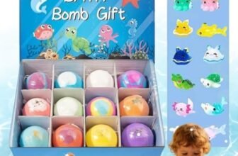 Bath Ball Con Sorpresa,Bath Bomb Gift, Set Regalo Da 12 Bombe Da Bagno, Idee Regalo Per Pasqua, Bombe Da Bagno Schiumogene Naturali e Biologiche, Regali Per Donne