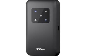 STRONG Saponetta WiFi Portatile con SIM, 4G+ LTE CAT6 300Mbps DL, WiFi AC900Mbps, Hotspot WiFi Tascabile, Connette Fino a 16 Dispositivi, Batteria Ricaricabile, 2500mAh, Porta USB-C (MIFI900)