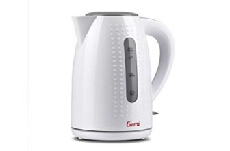 Girmi BL2201 Bollitore Cordless, 1.7 Lt, 2200 W, Beccuccio con filtro, Resistenza nascosta, Base con rotazione 360°, Indicatore livello d’acqua, Bianco