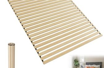 UISEBRT Rete a doghe in legno di abete rosso, 23 listelli, 140 x 200 cm, doghe in legno con elastico nero, adatta a tutti i tipi di materassi, portata fino a 300 kg