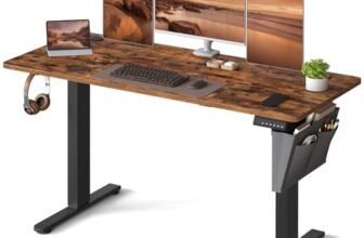 SONGMICS Scrivania Regolabile in Altezza Elettrica, 140 x 60 cm, Scrivania Elettrica, Tavolo con Memoria per 4 Altezze, Porta USB-C, Marrone Vintage LSD134K01