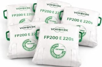 6 Sacchetti ORIGINALI Folletto FP200/200s – Filtro HEPA 99,99% Certificato, Neutralizza Odori, Protezione Motore e Massima Potenza Aspirazione