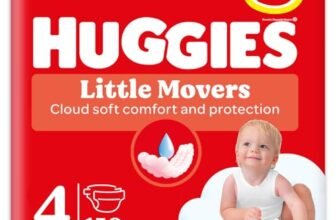 Huggies Pannolini Little Movers, Taglia 4 (7-18 Kg), Confezione da 150 pannolini, Formato Gigapack