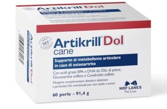 NBF Lanes | Artikrill Dol Cane, 60 Perle Appetibili, Supporto Metabolismo Articolare in caso di Osteoartrite del Cane Adulto e Senior