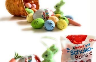 Uova Di Pasqua Kinder 2025 – Cesto Pasquale + Ovetto Kinder Sorpresa + 125 Ovetti Shoko Bons + Decorazioni Pasquali