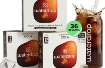 waterdrop® Originale COLA – Senza Zucchero, 36 waterdrop cubetti per acqua aromatizzata, con Vitamine, Ideale con Acqua frizzante come bibita alternativa, Bibite Senza Calorie, Vitamina