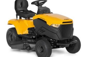 STIGA Tornado 398 M Trattorino Tagliaerba 98 cm – Motore STIGA 414 cc ST 400 – Scarico Laterale con Tappo Mulching Incluso – Trasmissione Meccanica – Gancio di Traino Incluso